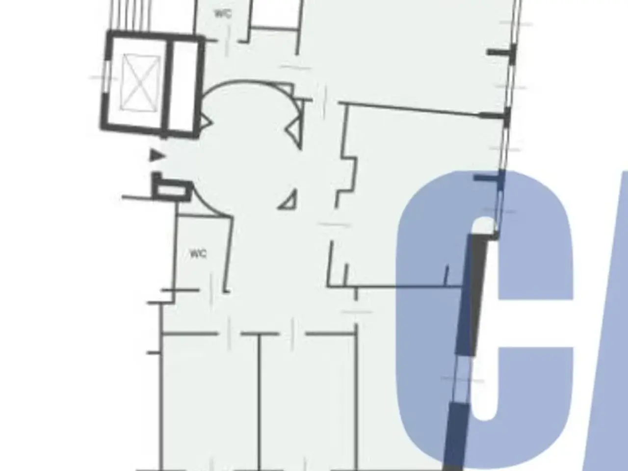 Ufficio in Largo Corsia dei Servi, Milano, {3} - Planimetria 1
