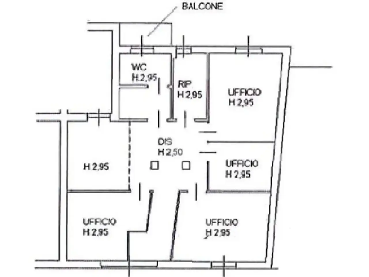 Ufficio in Piazza Mentana, Treviglio, {3} - Planimetria 1