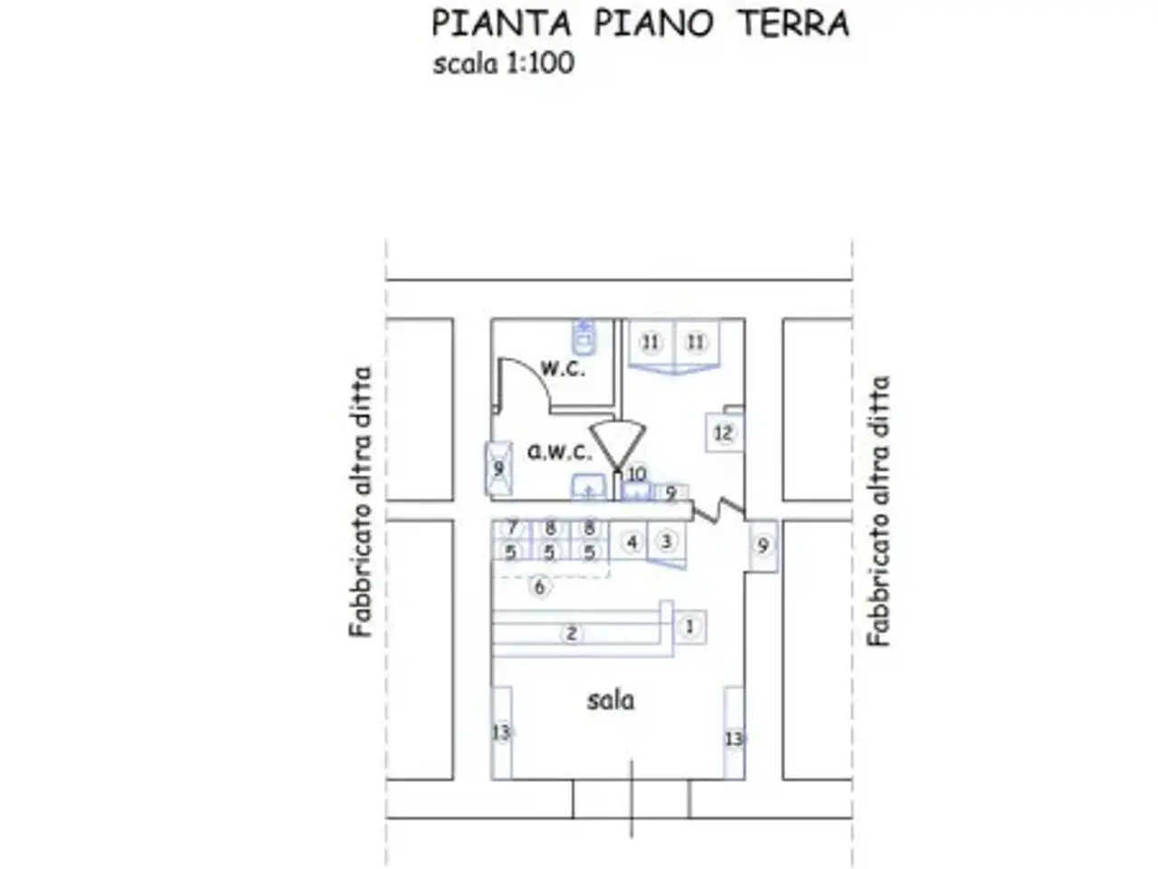Tempo libero in Via Cardines 16, Messina, {3} - Planimetria 1