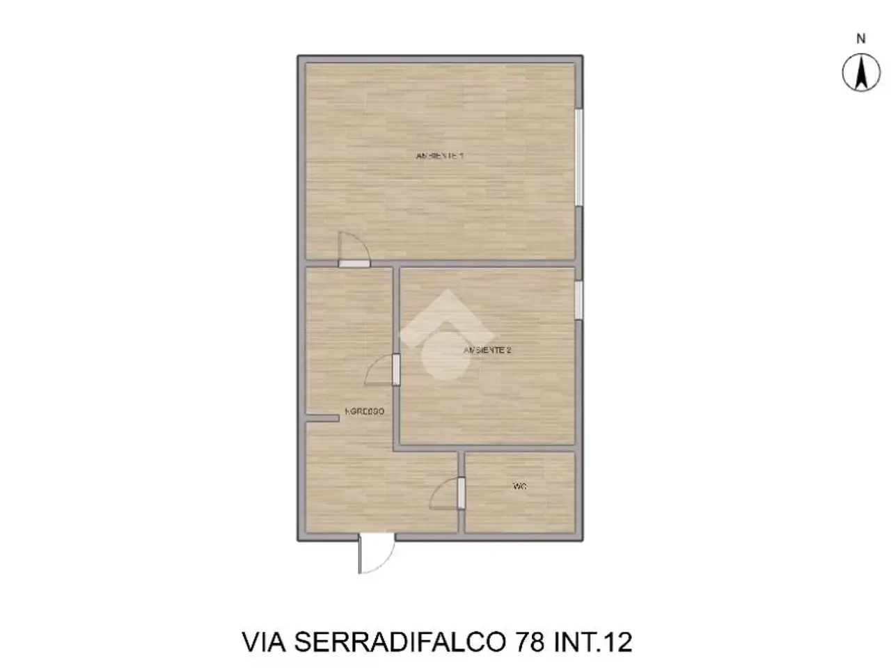 Ufficio in Via Serradifalco 78, Palermo, {3} - Planimetria 1