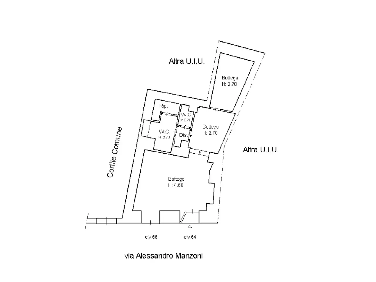 Negozio in Via Alessandro Manzoni  64, Catania, {3} - Planimetria 1