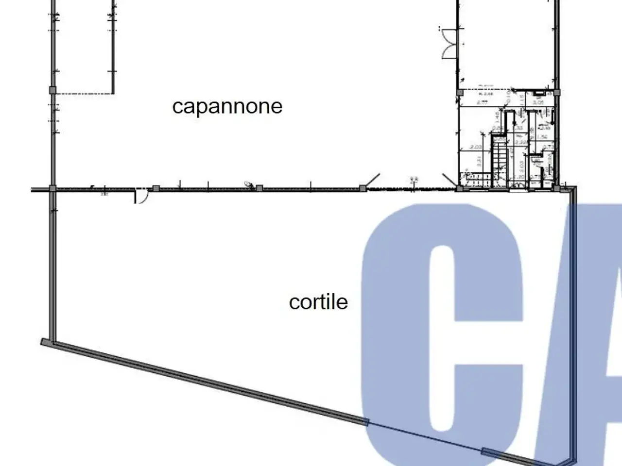 Capannone in Via Romagna, San Giuliano Milanese, {3} - Planimetria 1