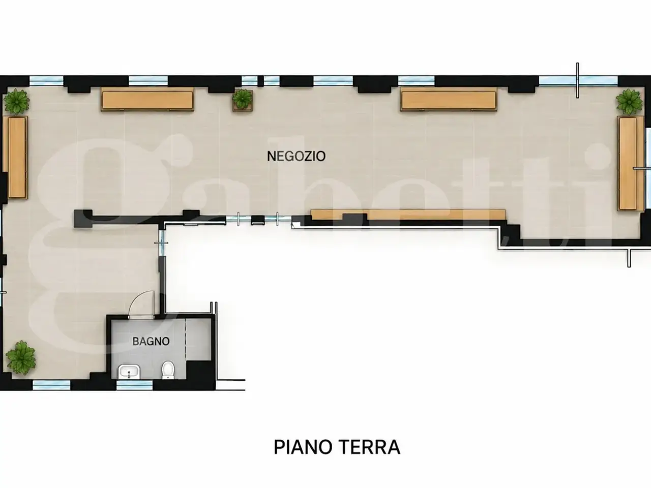 Negozio in Viale Muratori  135, Modena, {3} - Planimetria 1