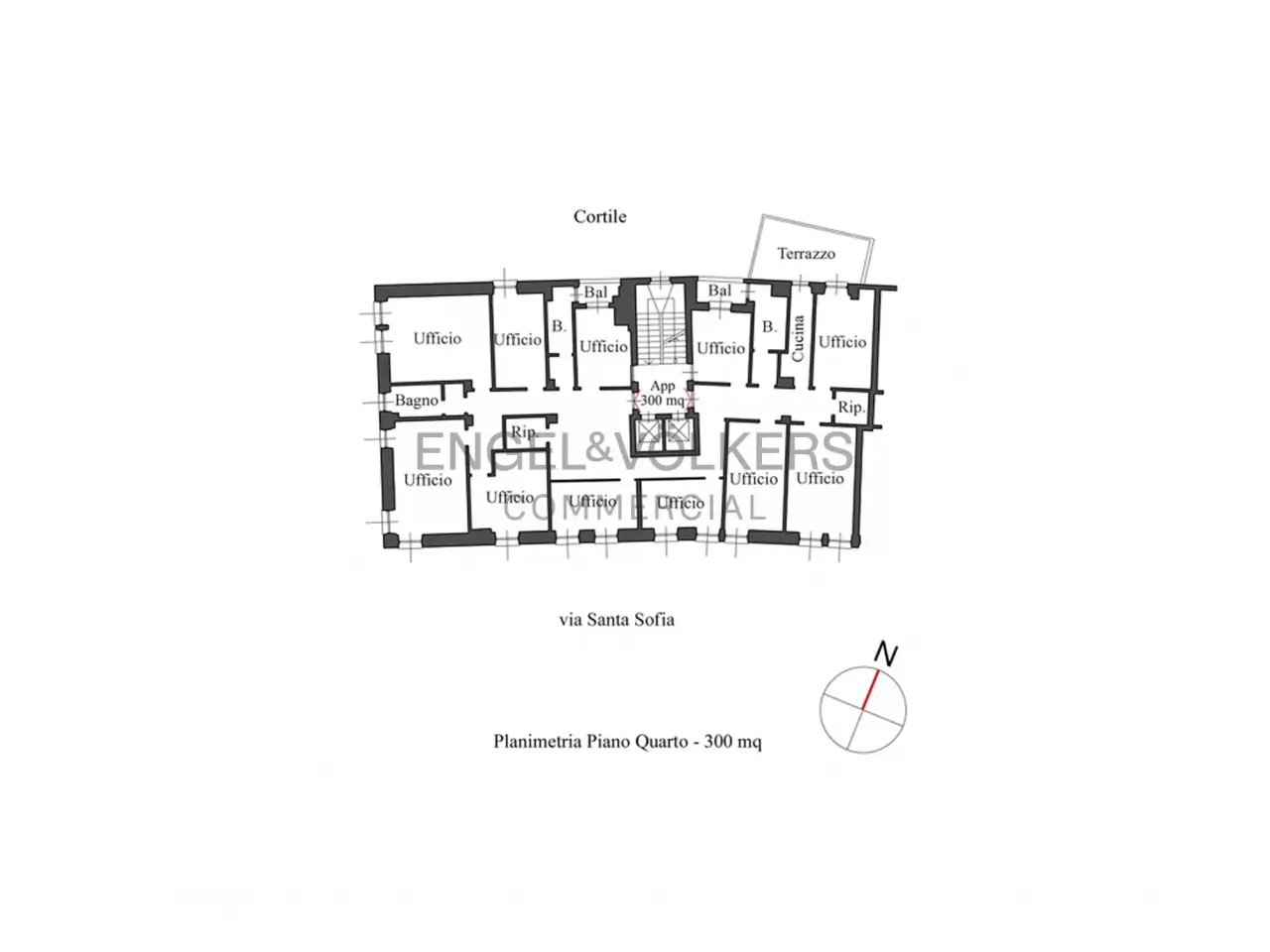 Ufficio in Via Santa Sofia 18, Milano, {3} - Planimetria 1