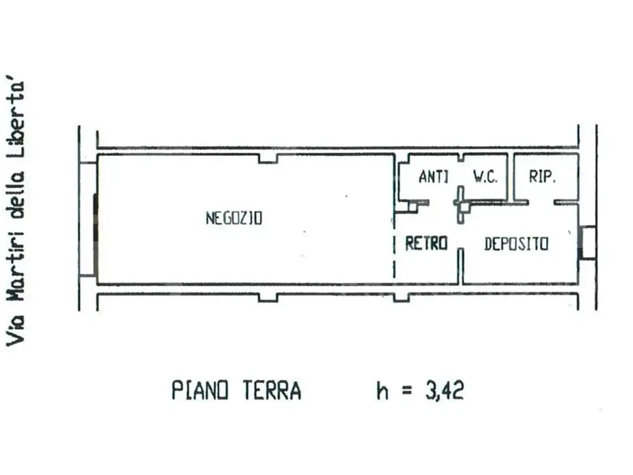 Negozio in Via Martiri della Libertà, Treviso, {3} - Planimetria 1