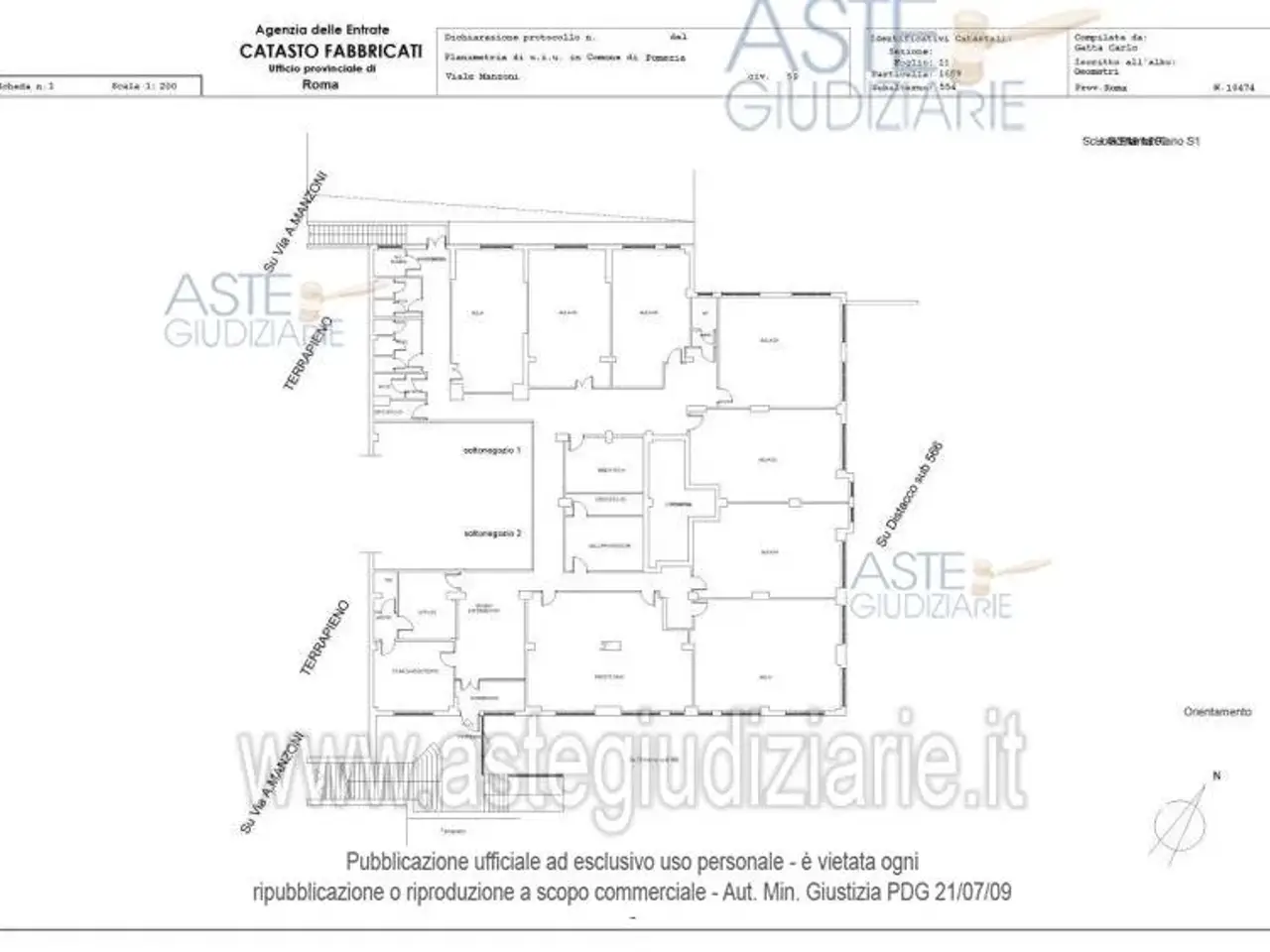 Fabbricato misto in Viale Manzoni, 59 59, Pomezia, {3} - Planimetria 1