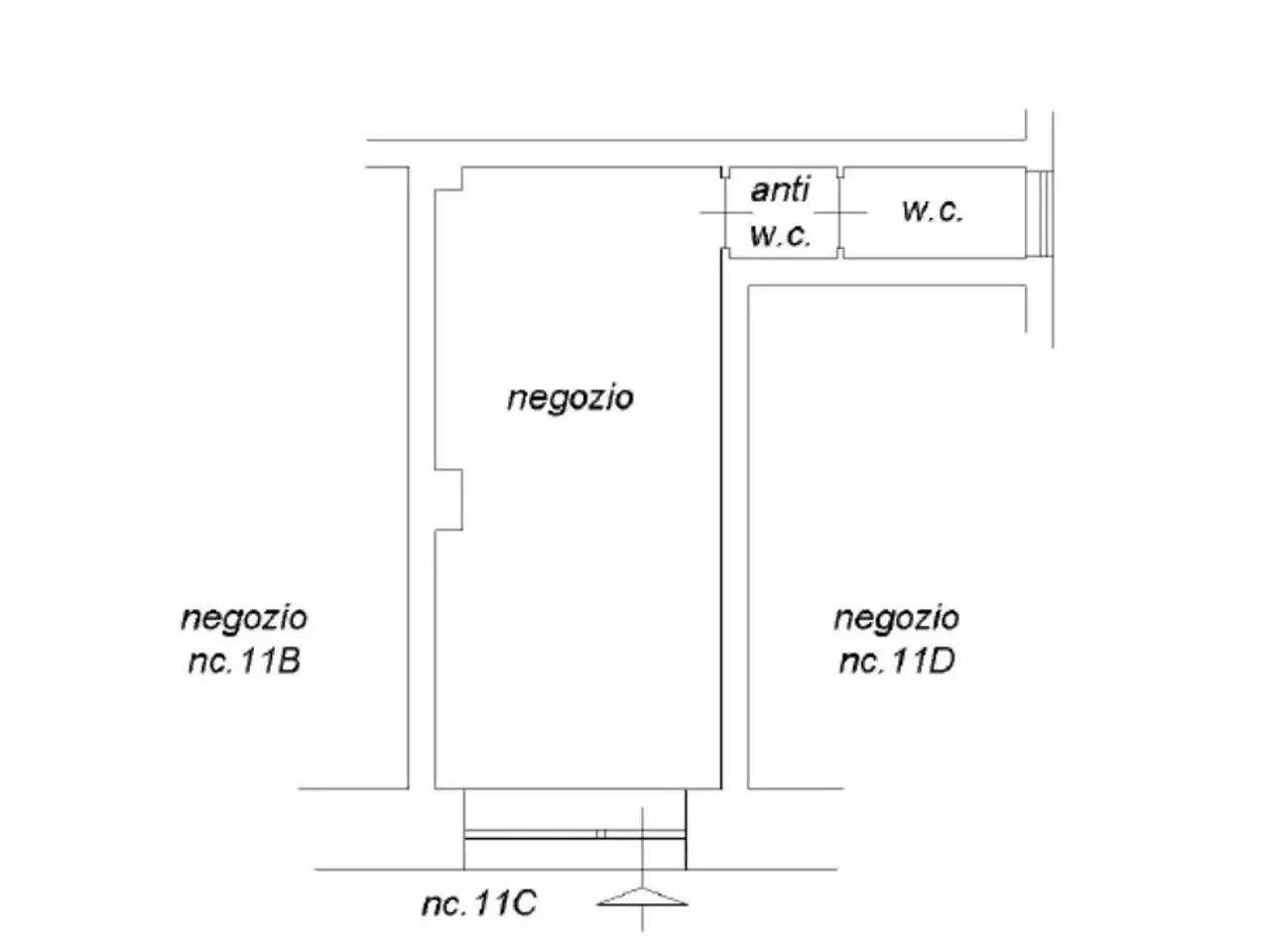 Negozio in Via di Donna Olimpia, Roma, {3} - Planimetria 1