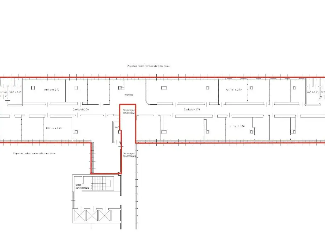 Ufficio in Via Antonio  Cechov 48, Milano, {3} - Planimetria 1