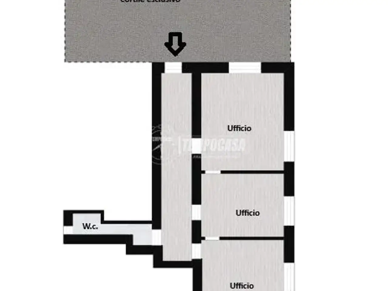 Ufficio in Via Giuseppe Mazzini, Bergamo, {3} - Planimetria 1