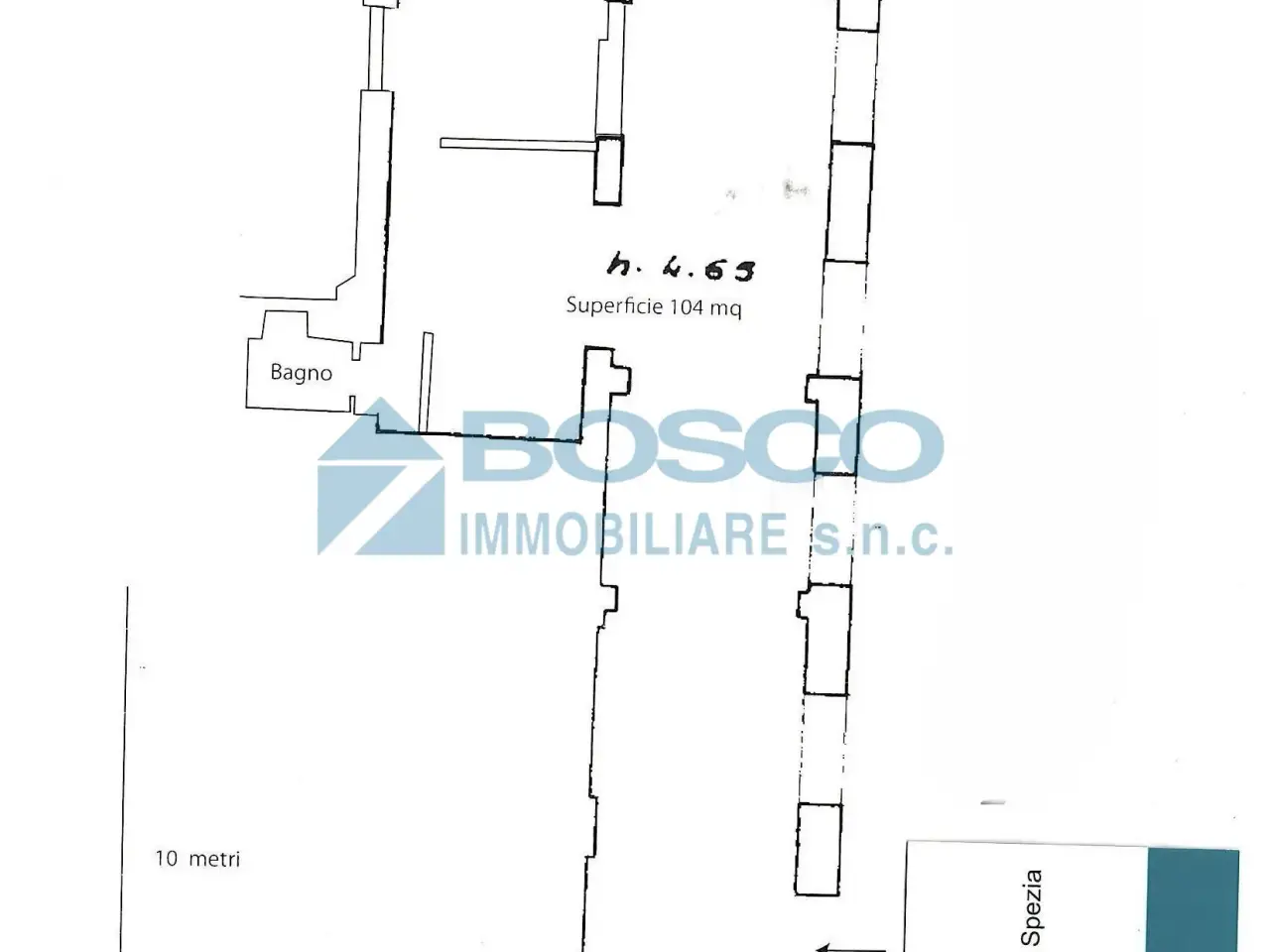Negozio in Via Garibaldi  10, La Spezia, {3} - Planimetria 1