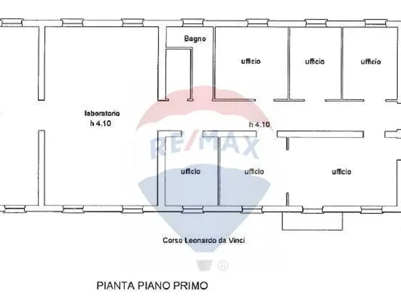Ufficio in Corso Leonardo da Vinci 48, Gallarate, {3} - Planimetria 1