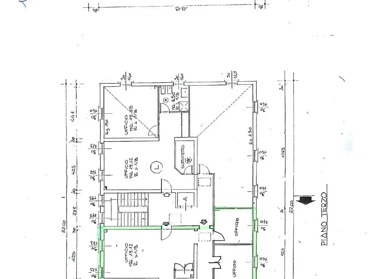 Ufficio in Emilia Ospizio 27, Reggio Emilia, {3} - Planimetria 1