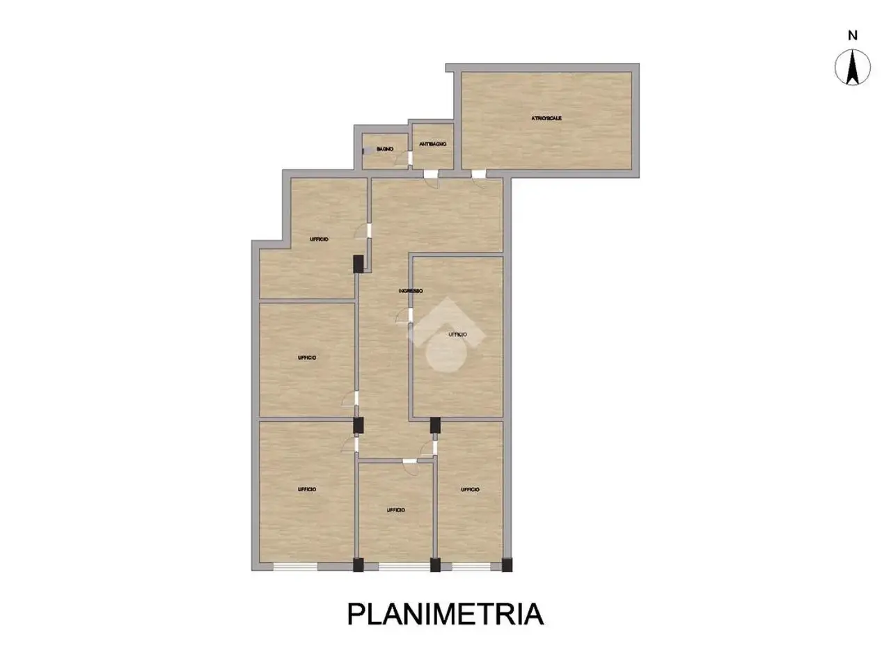 Ufficio in Via Cappuccini 4, Cremona, {3} - Planimetria 1