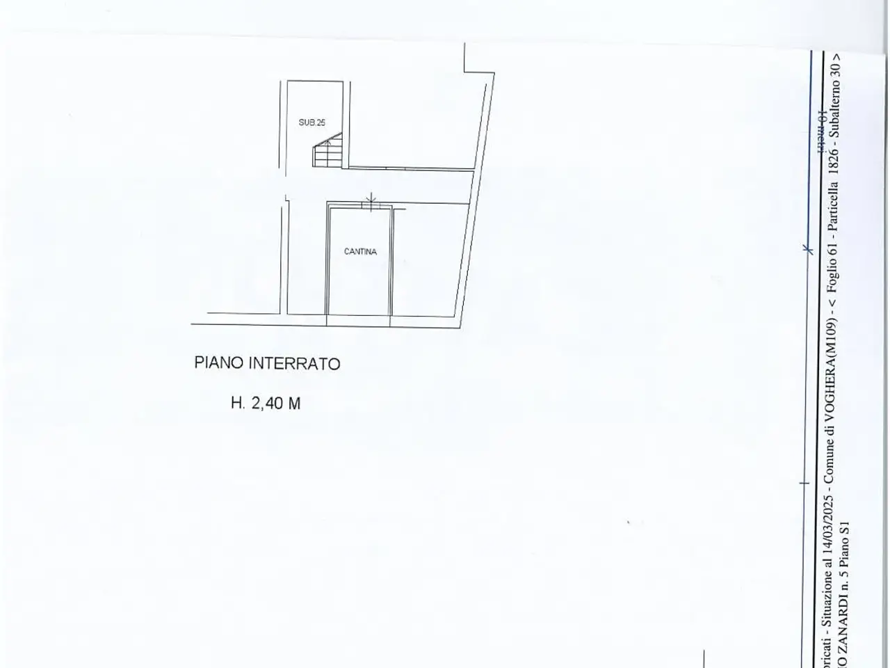 Trilocale in affitto, Via Bonfiglio Zanardi 11, Voghera - Planimetria 1