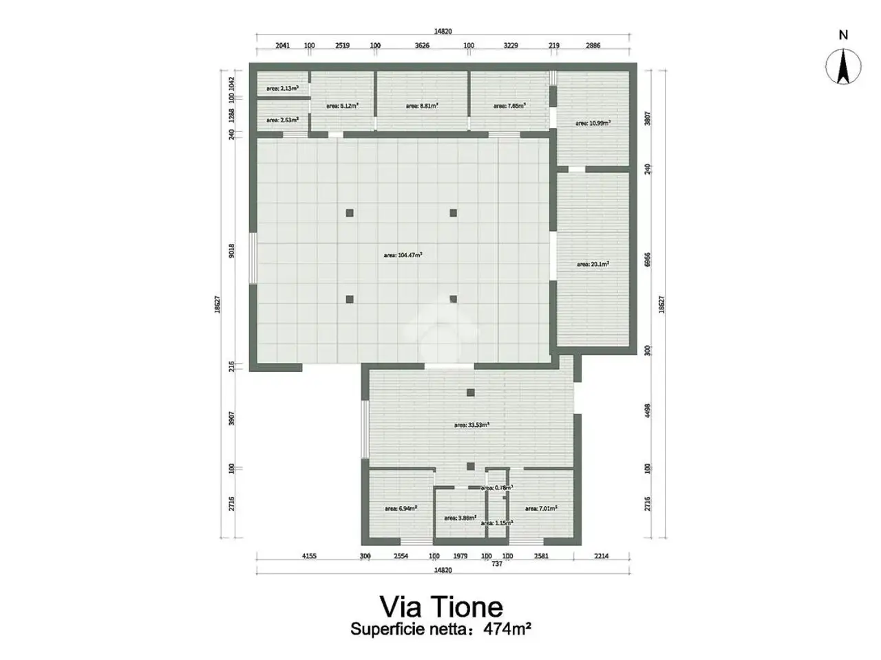 Laboratorio in Via Tione 3, Aprilia, {3} - Planimetria 1