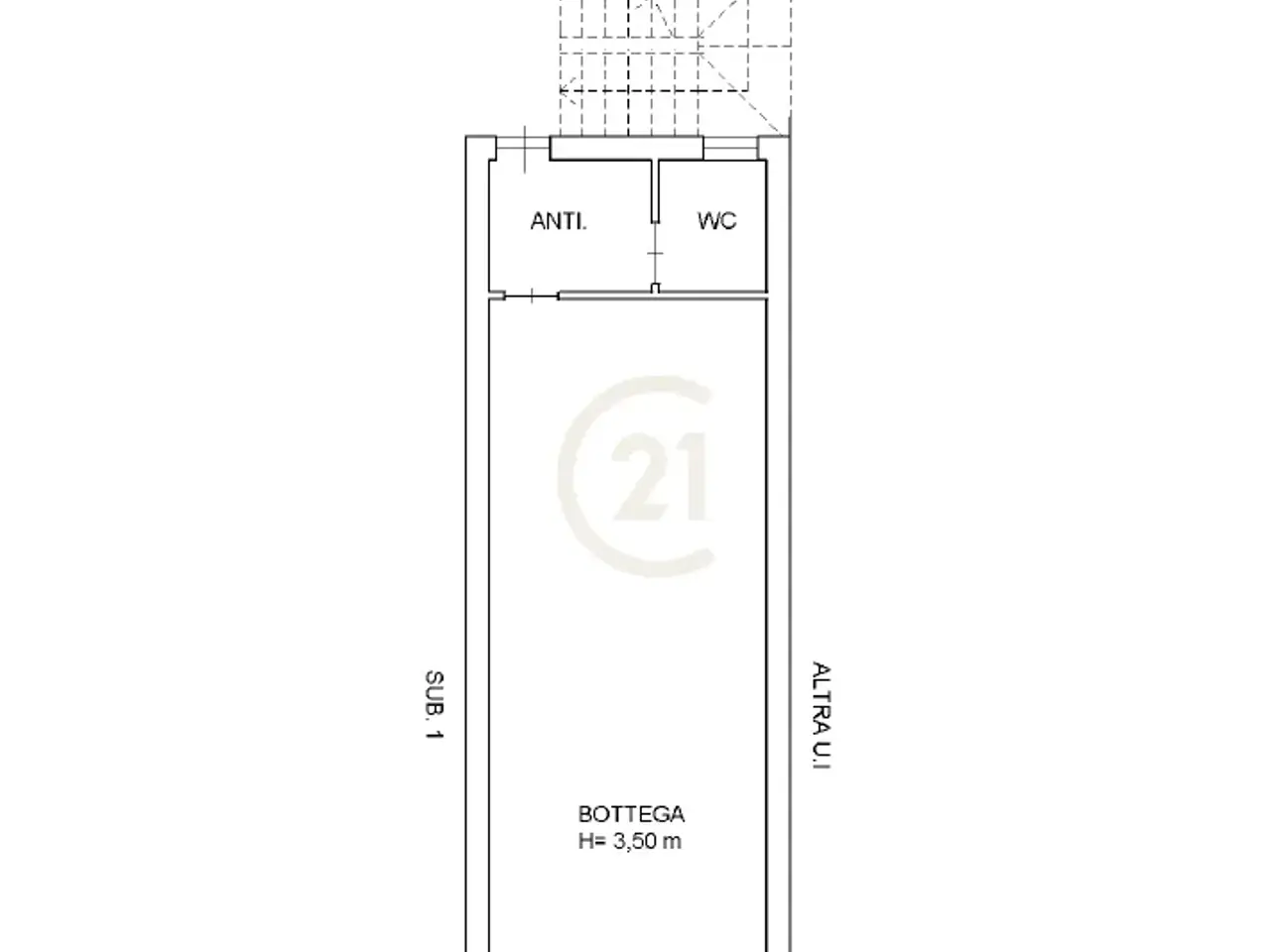 Negozio in Via San Nicolò 410, Misterbianco, {3} - Planimetria 1