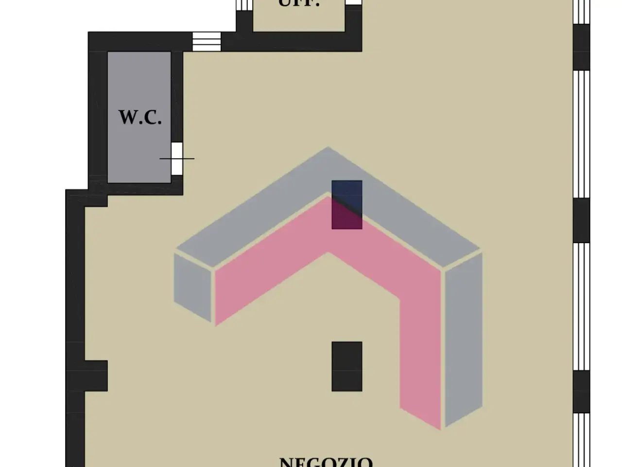 Negozio in Piazza Leoni 5, Palermo, {3} - Planimetria 1