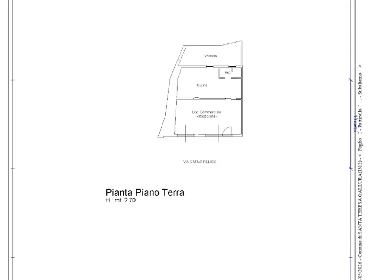 Ristorante in Via Carlo Felice 45, Santa Teresa Gallura, {3} - Planimetria 1