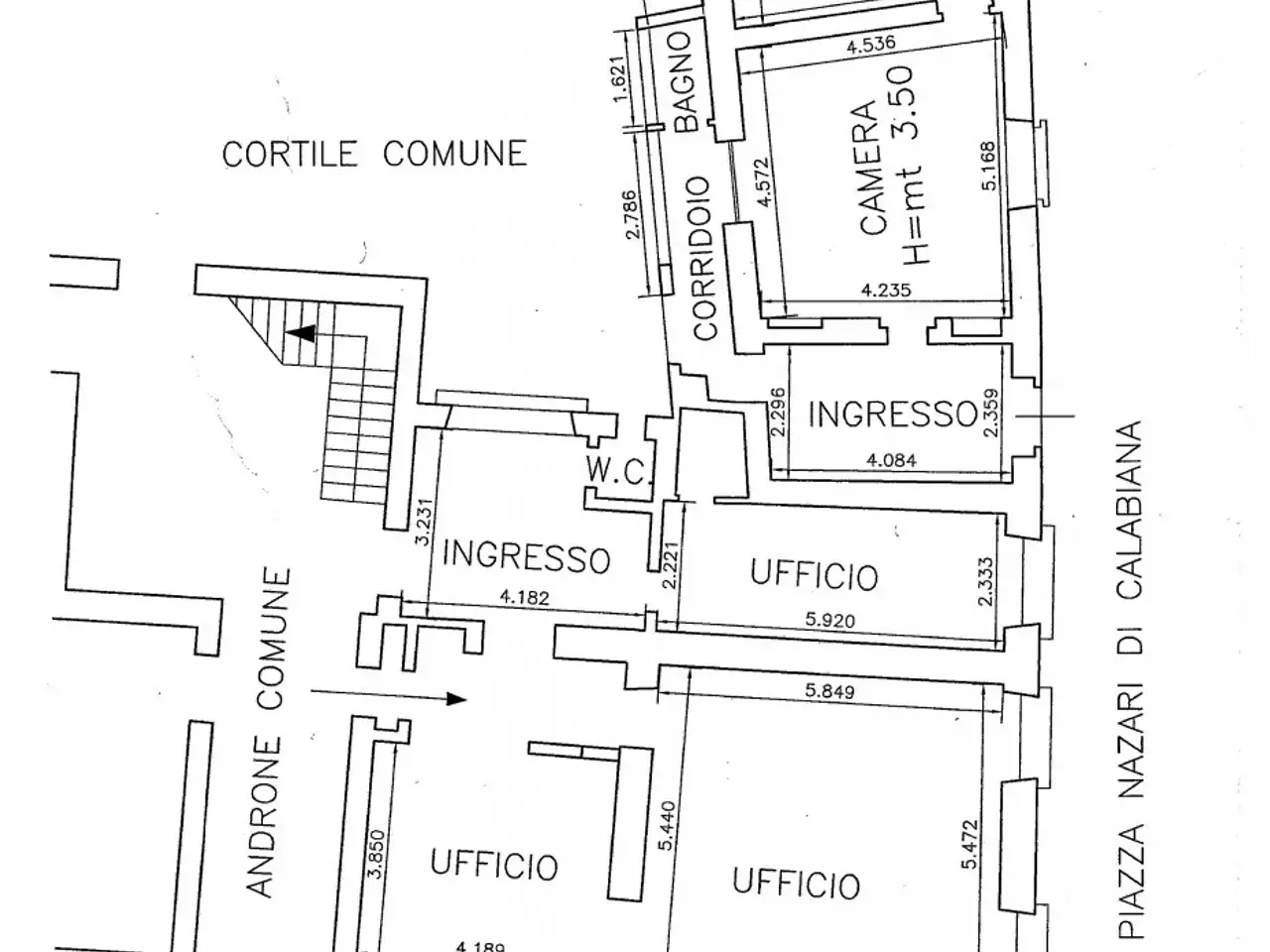 Ufficio in Via della Biblioteca   4, Casale Monferrato, {3} - Planimetria 1