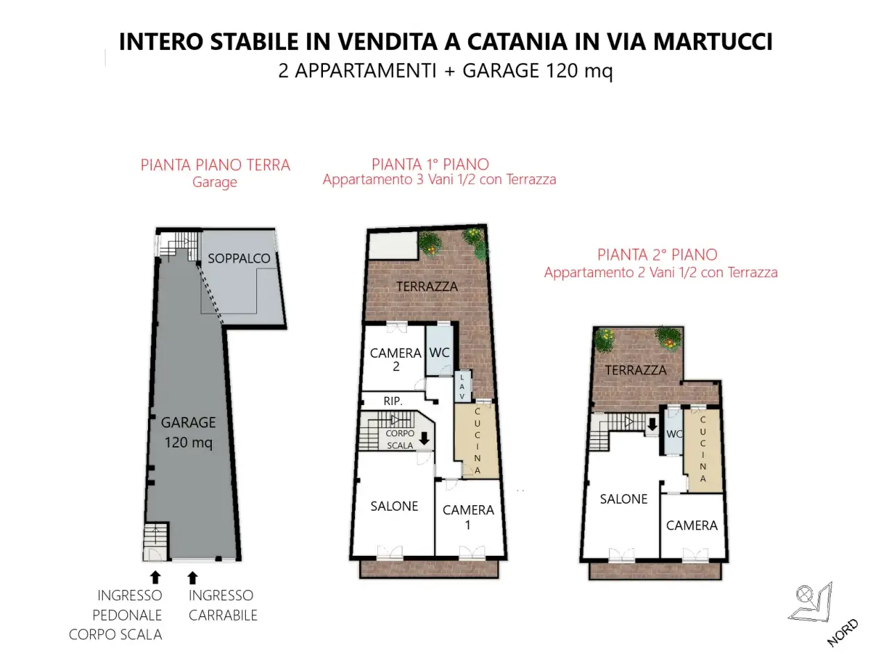 Palazzina commerciale in Via Giuseppe Martucci 9, Catania, {3} - Planimetria 1