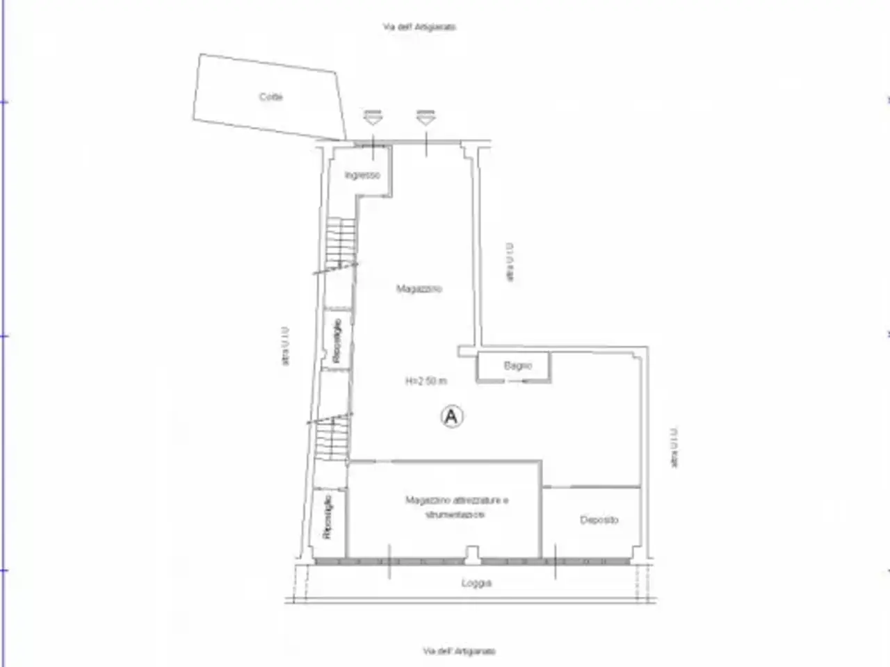 Magazzino in Via dell'Artigianato, Finale Ligure, {3} - Planimetria 1