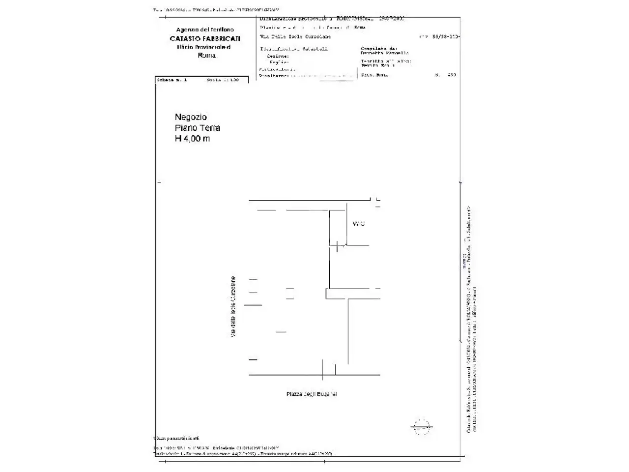 Negozio in Via delle Isole Curzolane, Roma, {3} - Planimetria 1