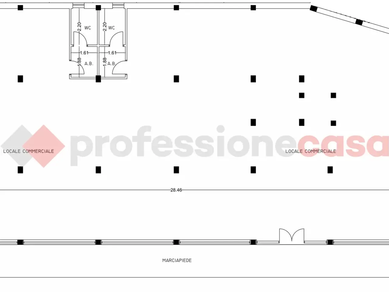 Negozio in Via Abruzzi 1, Cassino, {3} - Planimetria 1