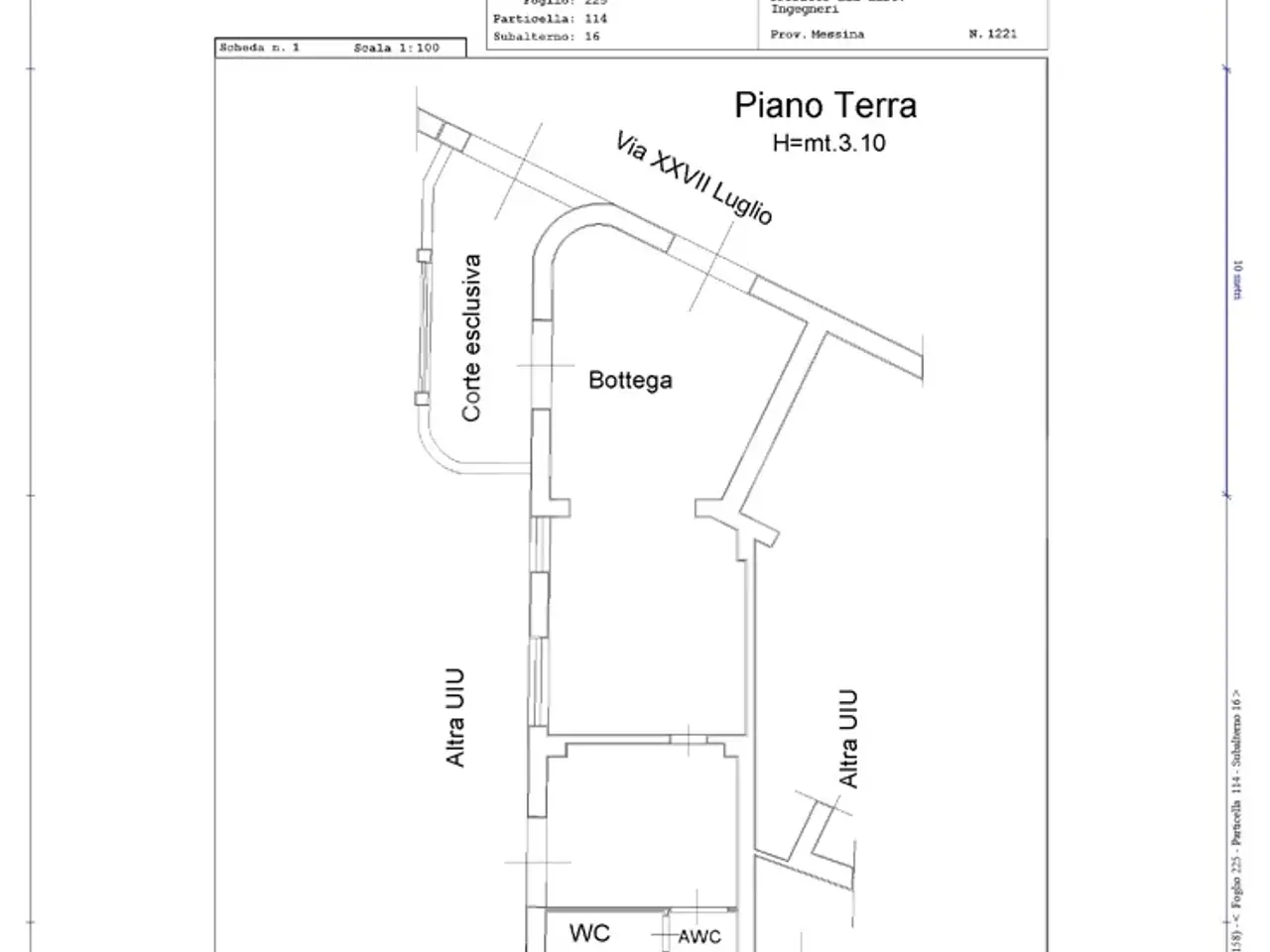 Negozio in Via XXVII Luglio  116, Messina, {3} - Planimetria 1