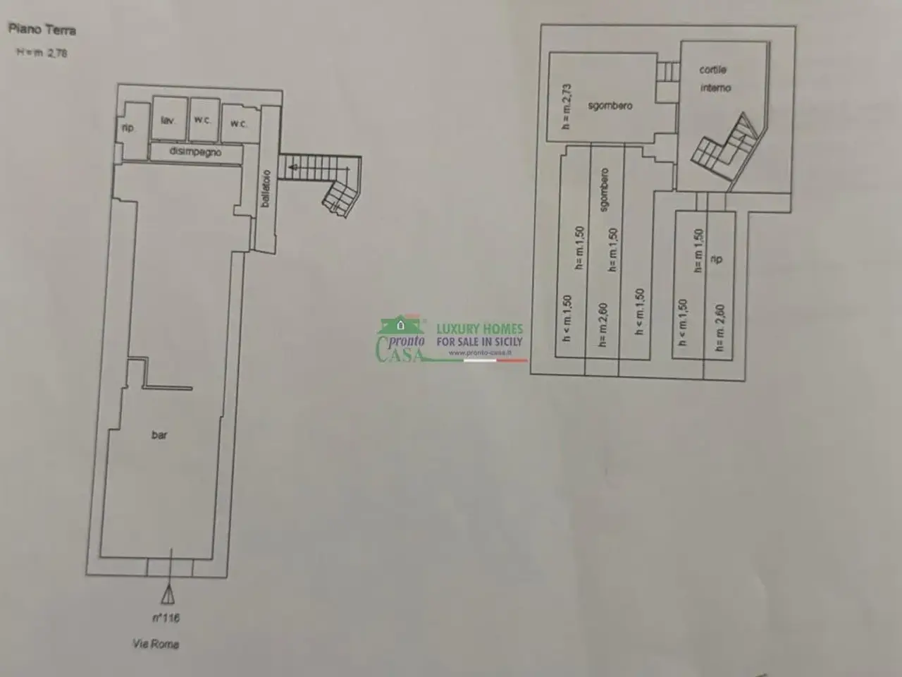 Locale commerciale in Via Roma, Ragusa, {3} - Planimetria 1