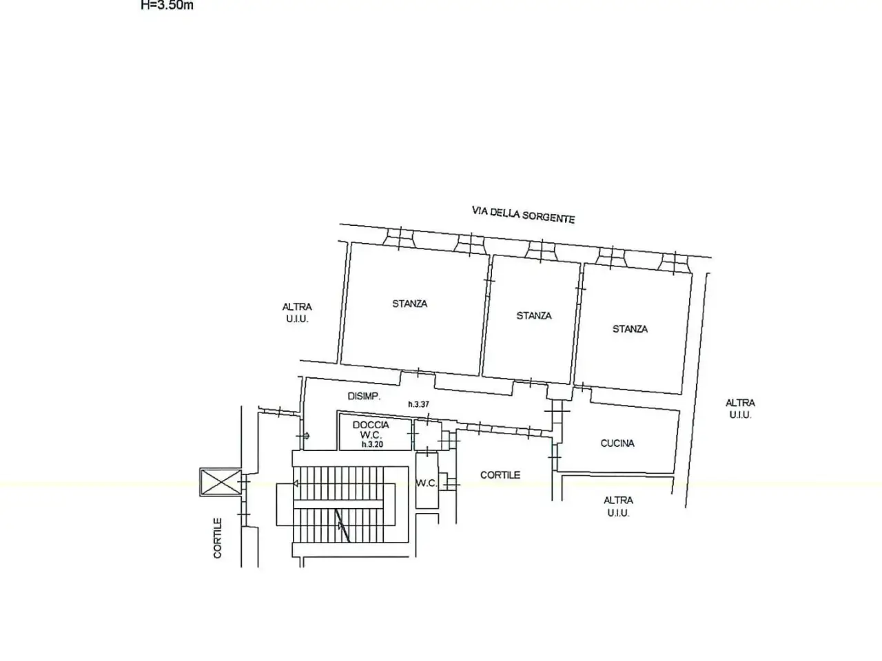 Quadrilocale in affitto, Via Emo Tarabochia 5, Trieste - Planimetria 1