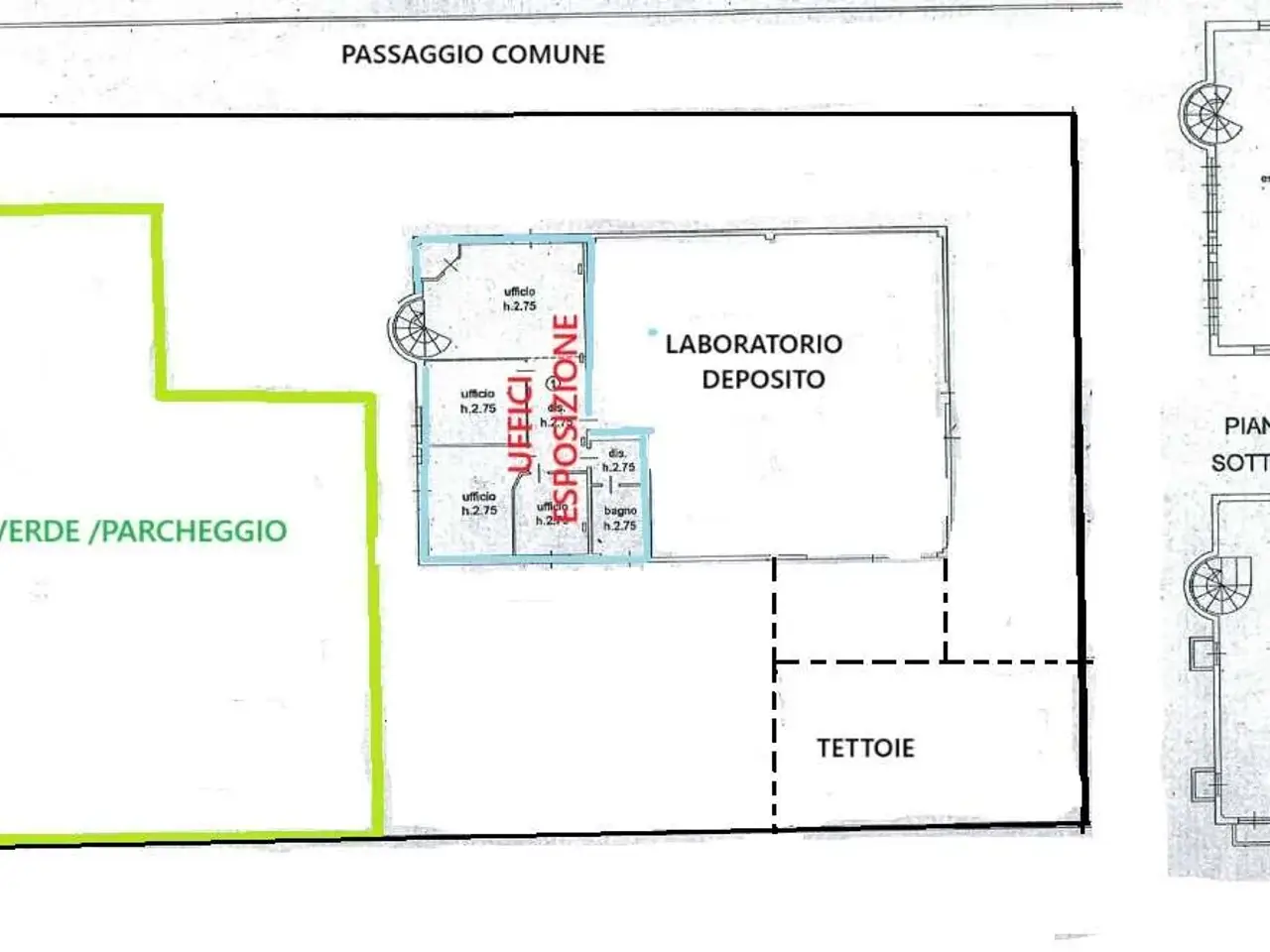 Ufficio in Via Monterosa 14, Fagnano Olona, {3} - Planimetria 1