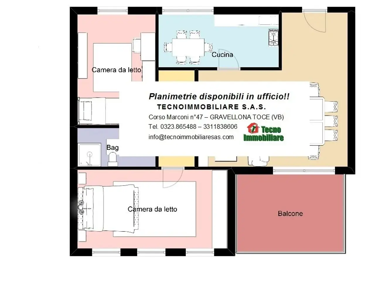 Trilocale in vendita, Corso Roma, Gravellona Toce - Planimetria 1