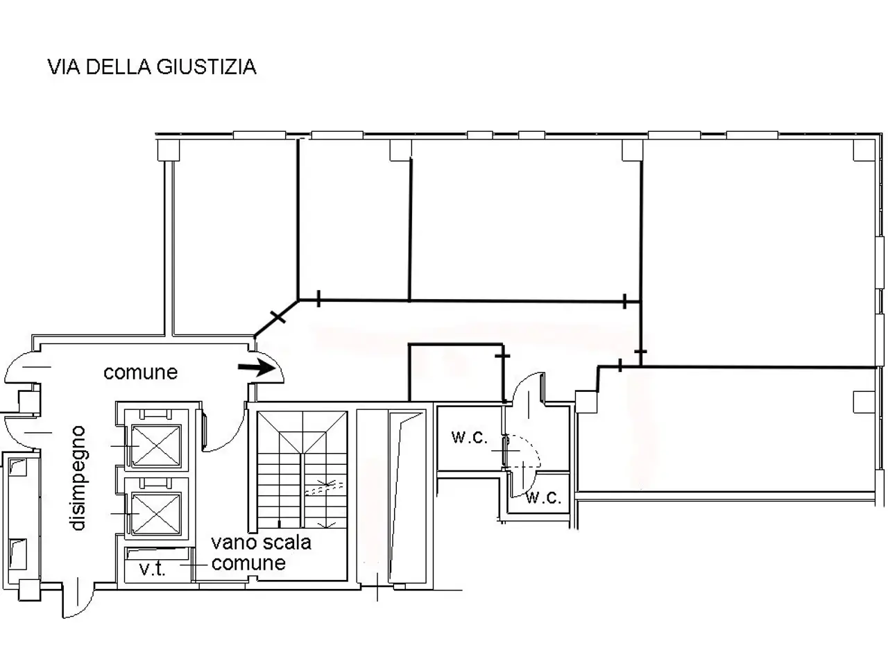 Ufficio in Via della Giustizia 10, Milano, {3} - Planimetria 1