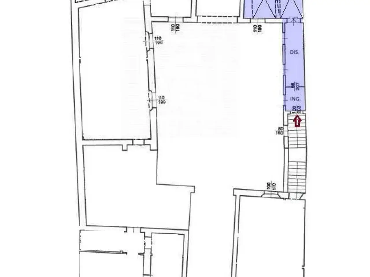 Magazzino in Via Emilia a San Pietro, Reggio nell'Emilia, {3} - Planimetria 1