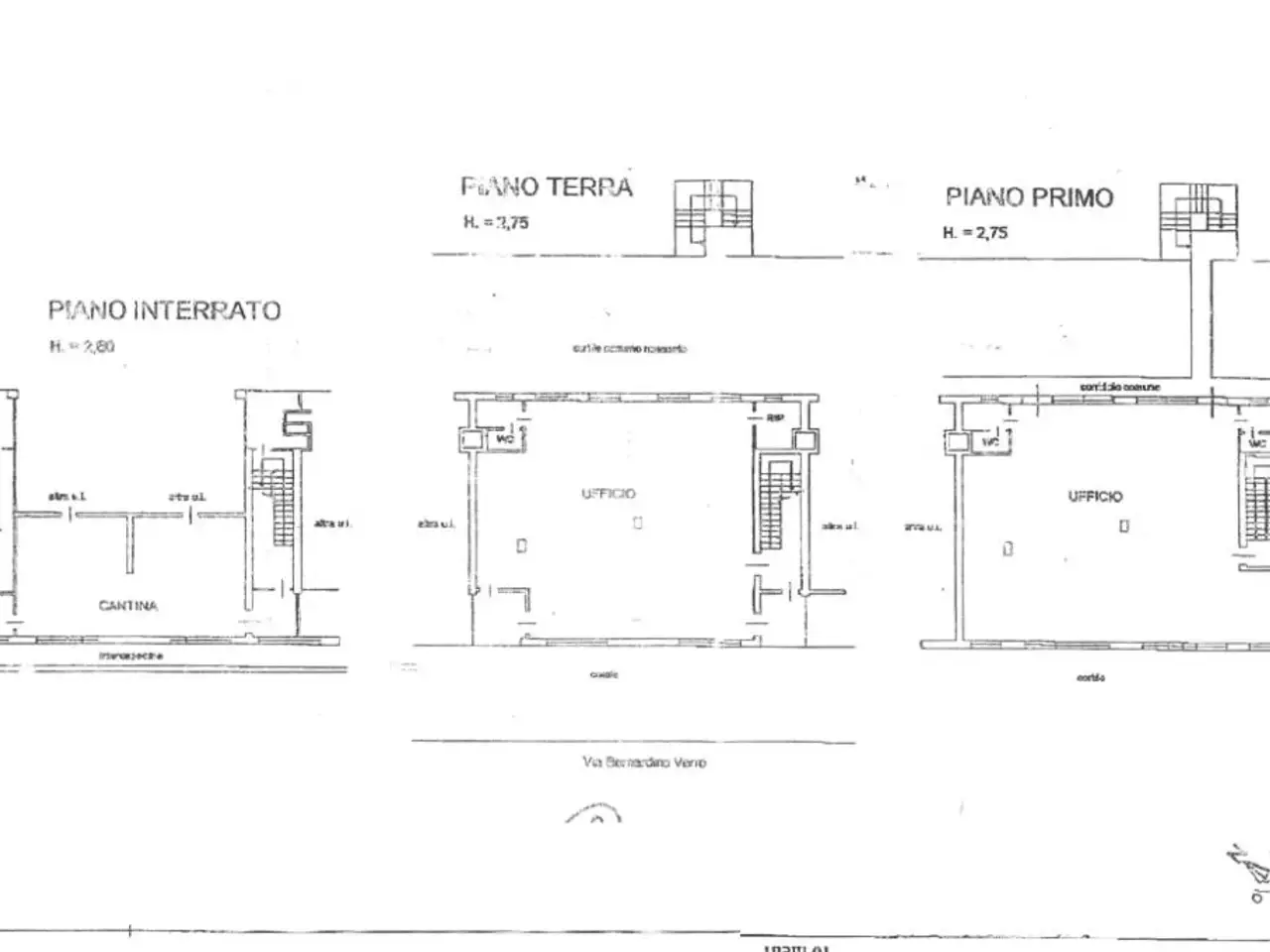 Ufficio in Via Bernardino Verro, Milano, {3} - Planimetria 1
