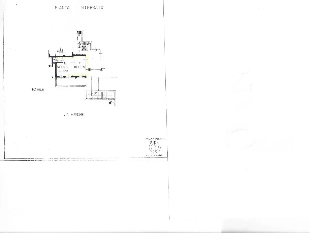 Ufficio in Via Alessandro Manzoni 4, Vimercate, {3} - Planimetria 1