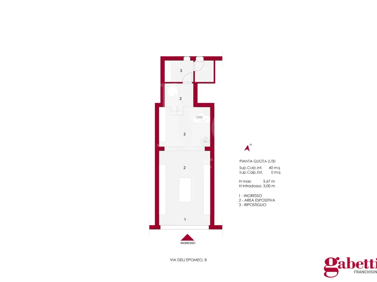 Negozio in Via dell'Epomeo 8, Napoli, {3} - Planimetria 1
