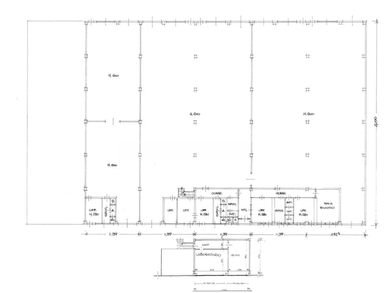 Capannone in Via C. Prampolini 17, Quattro Castella, {3} - Planimetria 1