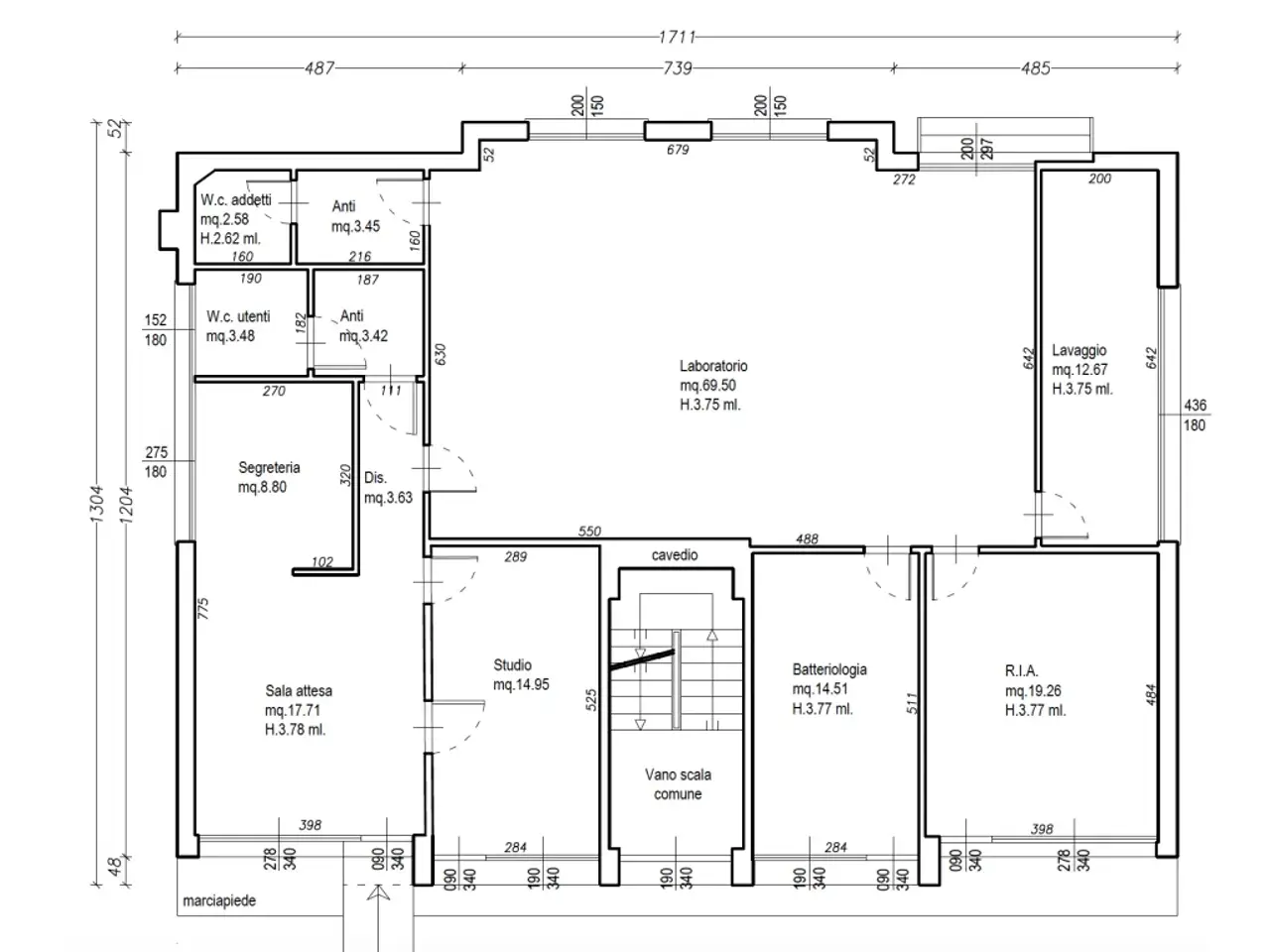 Locale commerciale in Via Giovanni Pascoli 63, Santarcangelo Di Romagna, {3} - Planimetria 1