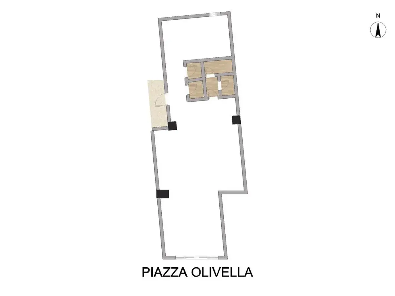 Negozio in Piazza Olivella 2, Palermo, {3} - Planimetria 1