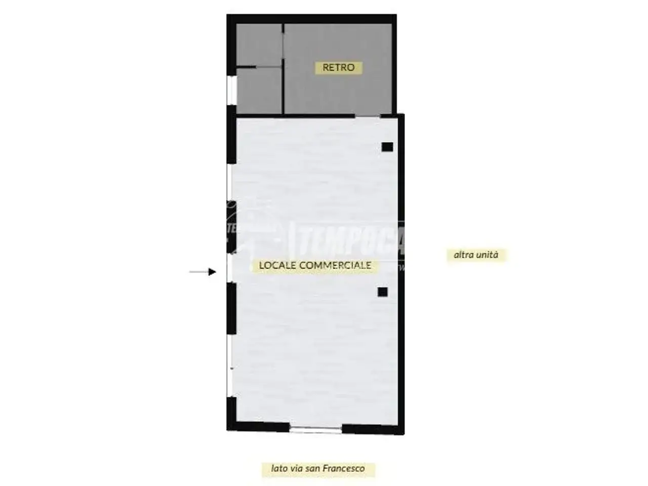 Negozio in Via San Francesco, Chieri, {3} - Planimetria 1