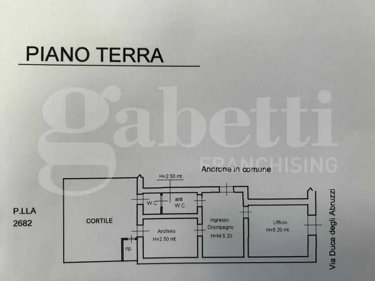 Ufficio in Via Duca degli Abruzzi 60, Taranto, {3} - Planimetria 1