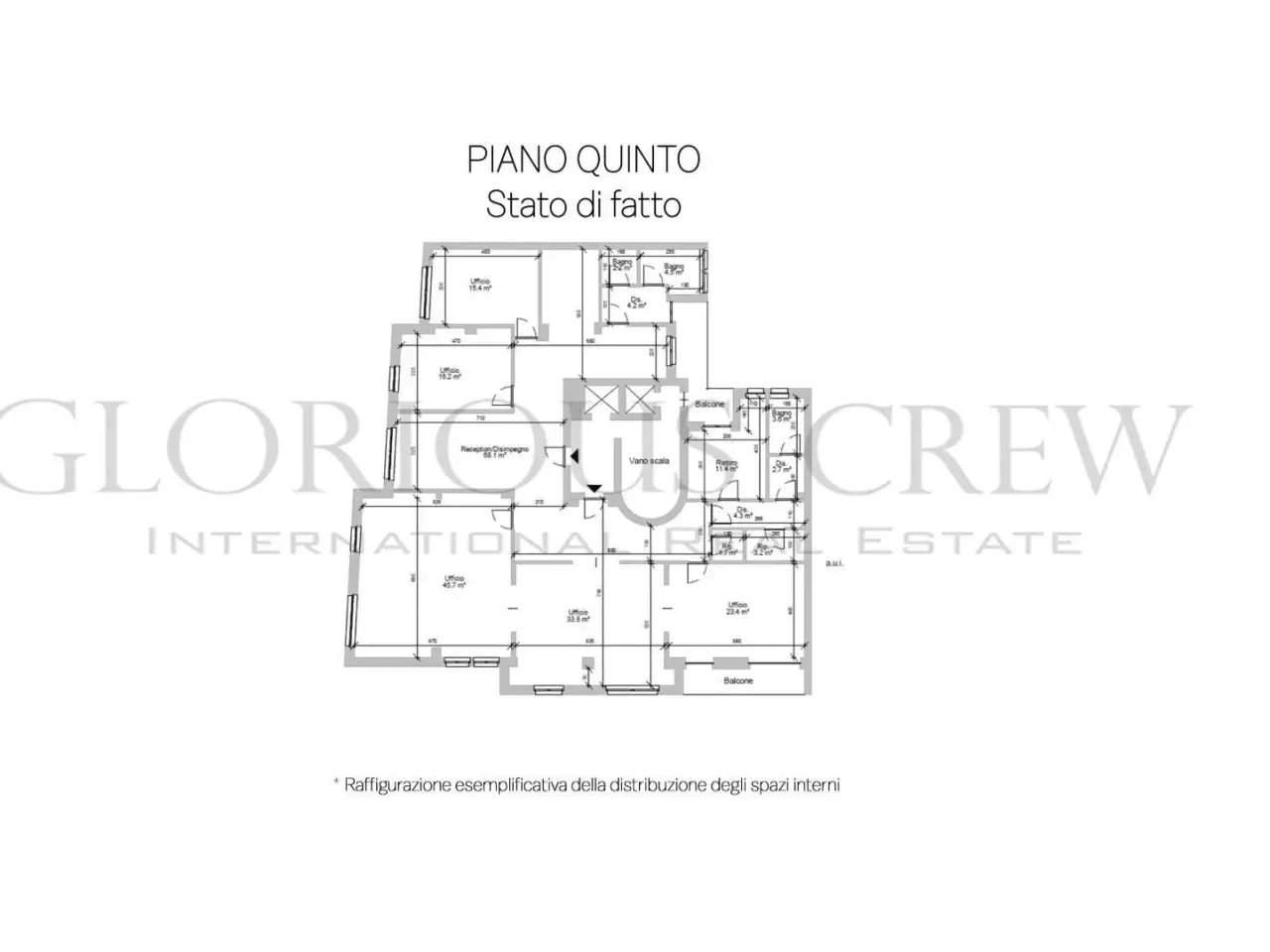 Ufficio in Piazza della Repubblica 5, Milano, {3} - Planimetria 1