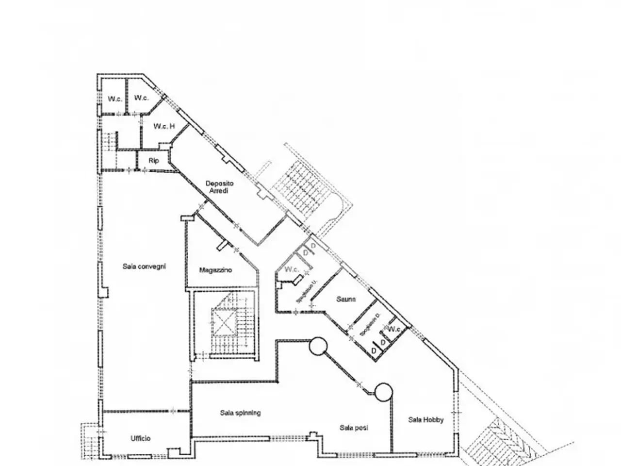 Albergo in Via Nazionale 264, Falcone, {3} - Planimetria 1