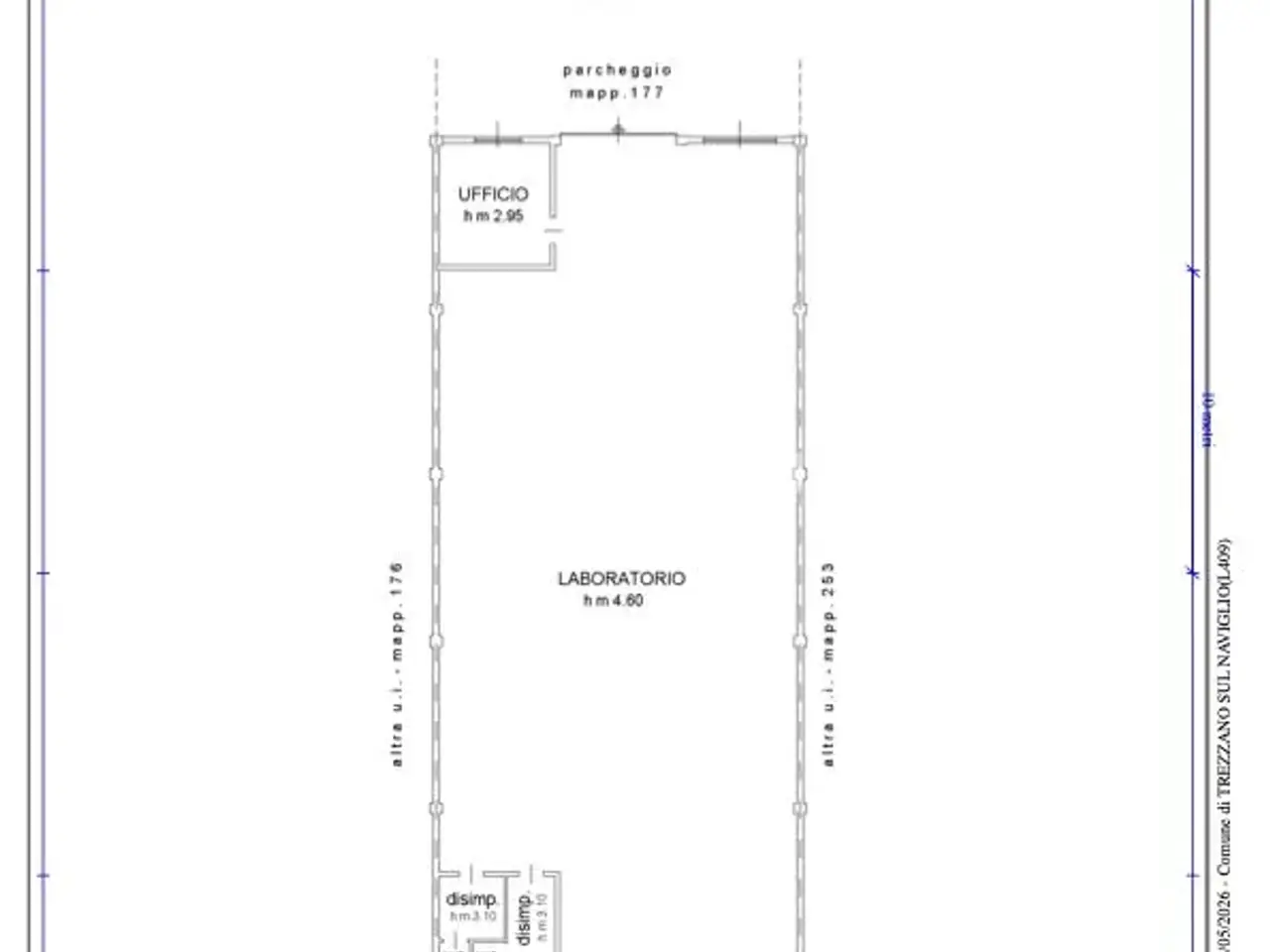 Capannone in Via Eching 11, Trezzano Sul Naviglio, {3} - Planimetria 1