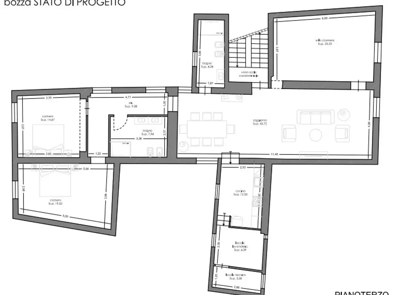 Appartamento in vendita, Via San Girolamo 2, Lucca - Planimetria 1