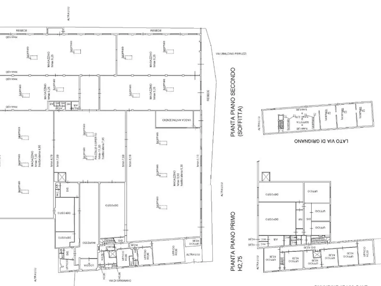 Capannone in Via di Grignano 108, Prato, {3} - Planimetria 1