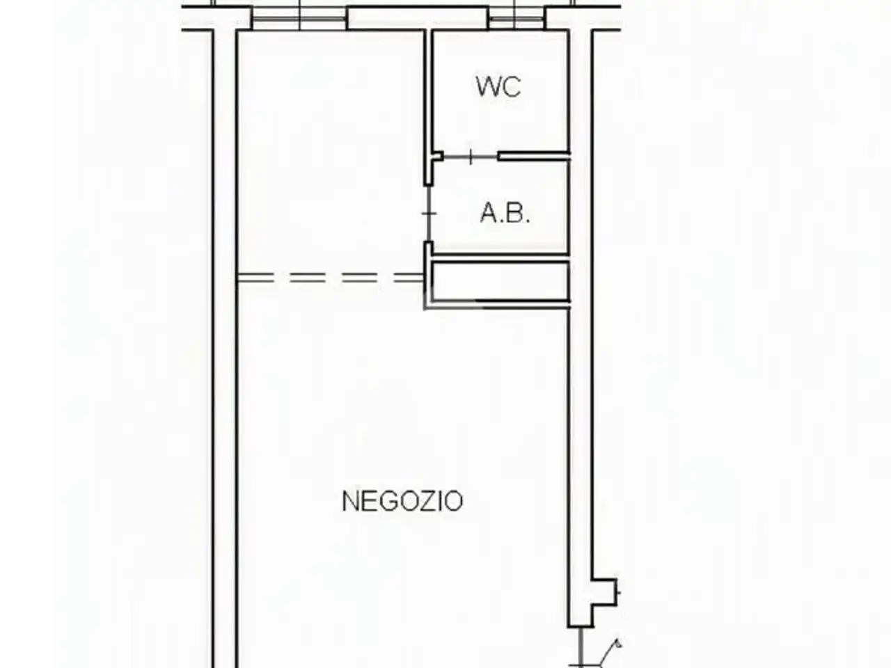 Negozio in Via Padre Dino Beretta 3, Villasanta, {3} - Planimetria 1