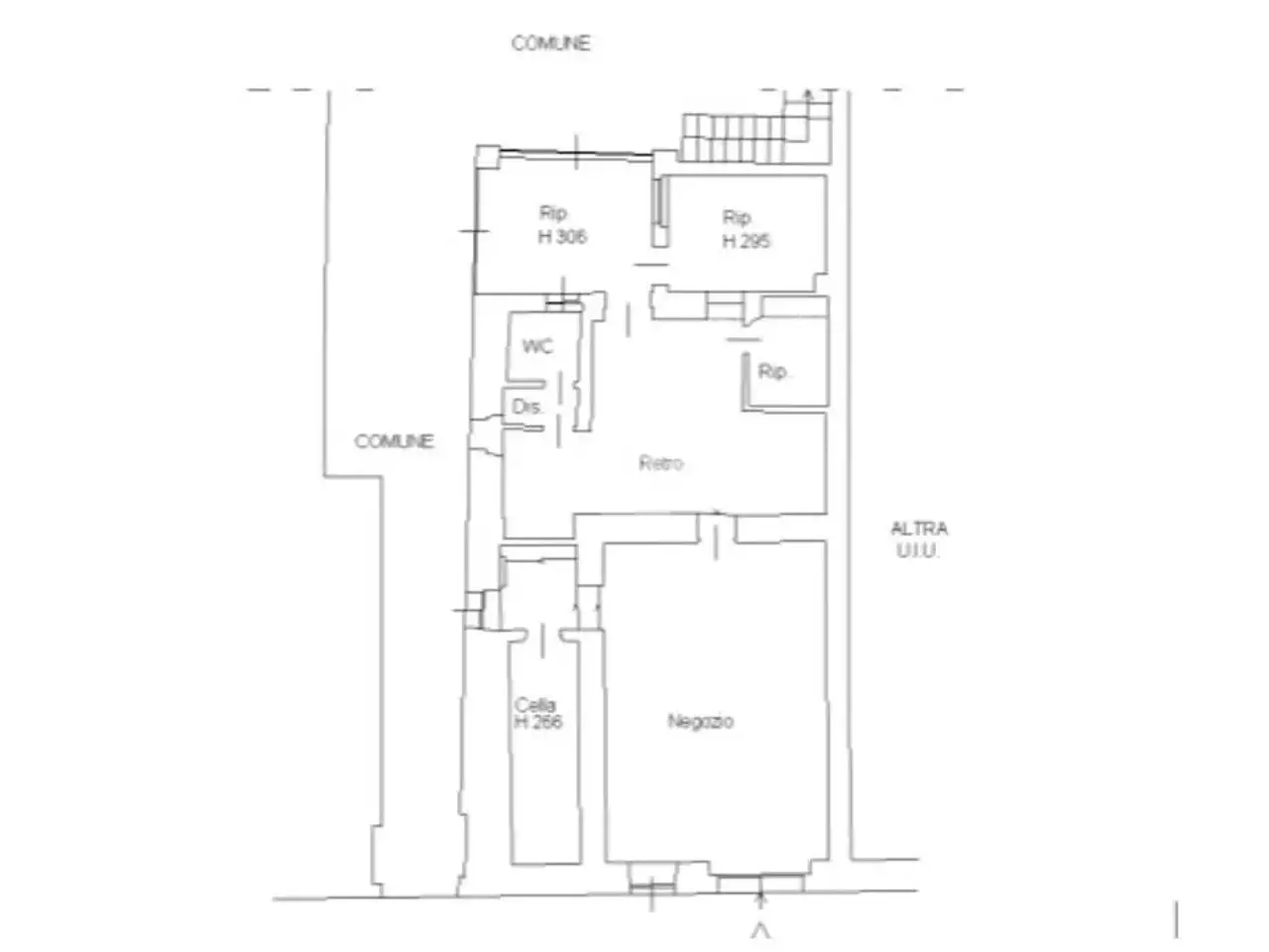 Negozio in Via Borgo Santa Caterina 51, Bergamo, {3} - Planimetria 1