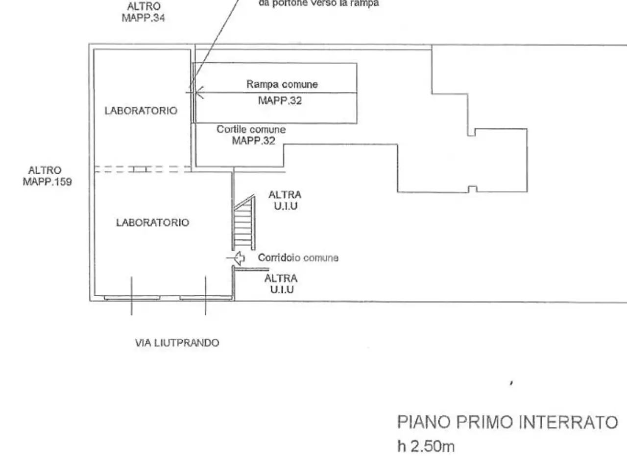 Laboratorio in Via Liutprando, Milano, {3} - Planimetria 1